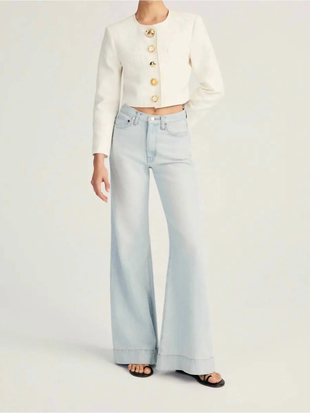 10 Crosby Derek Lam Light Blue Wide-Leg Jeans